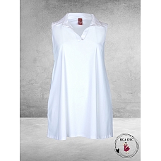 ONLY-M Poloshirt Mouwloos Bianco